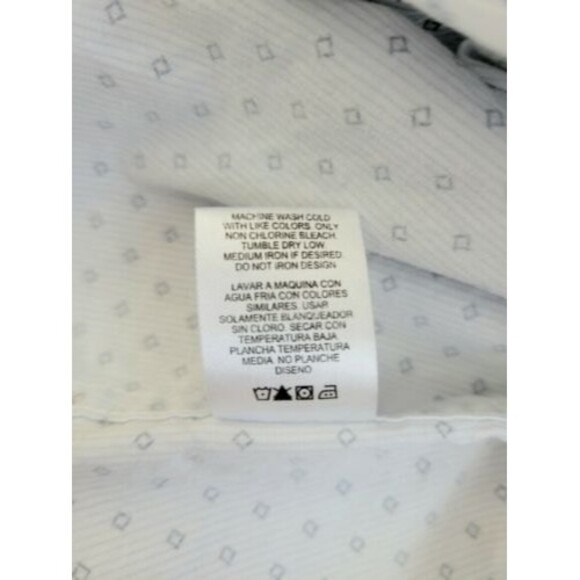 Airwalk men's Shirt Size Large Button Down Short Sleeves white with blue square - Picture 6 of 10